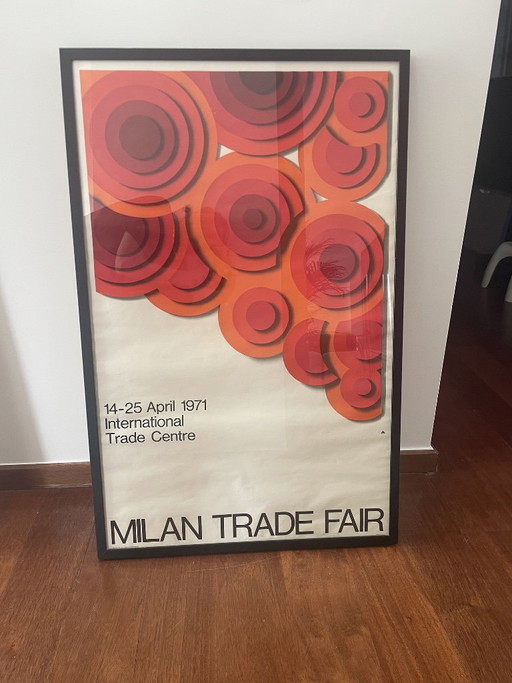 Poster originale incorniciato della Fiera di Milano - 101x65cl