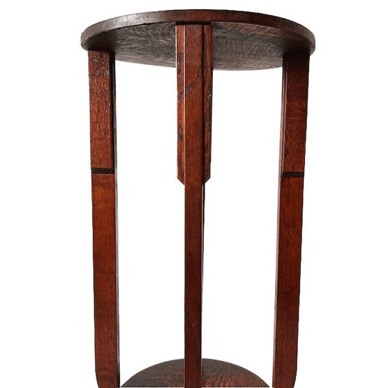 Image 1 of Vintage art deco plant table Amsterdam School side table 1930s