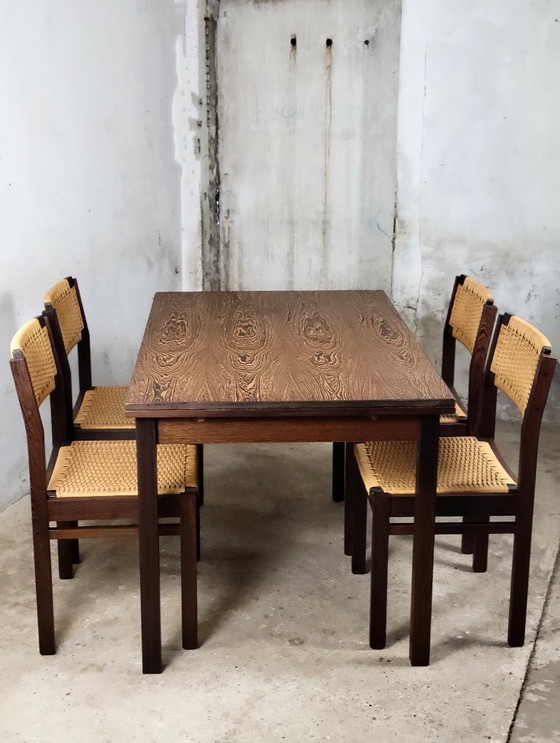 Image 1 of Vintage Wenge dining set by Arnold Merckx for Fristho