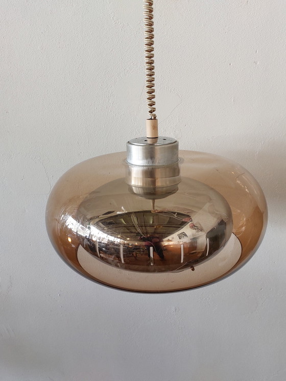 Image 1 of Space Age Pendant Lamp 70S Plexiglas / Chrome