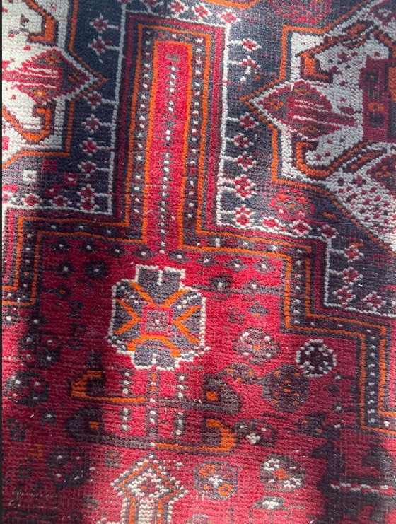 Image 1 of Tapis noué à la main style HERIZ - 163 x 117 cm - Laine sur coton - Vintage (fin des années 80)