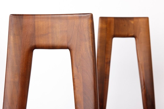 Image 1 of Set di 4 sedie da pranzo tedesche vintage, anni '60, Ernst Martin Dettinger per Veil, pelle