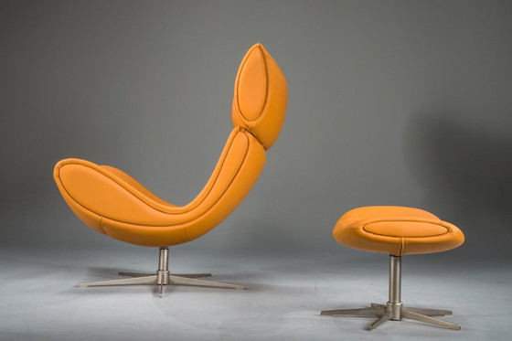 Image 1 of Set of Imola Lounge Chair and Ottoman attributed to Henrik Pedersen for BoConcept, 2000s