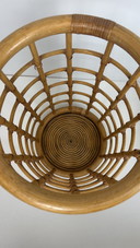 Vintage umbrella stand bamboo rattan basket design Franco Albini