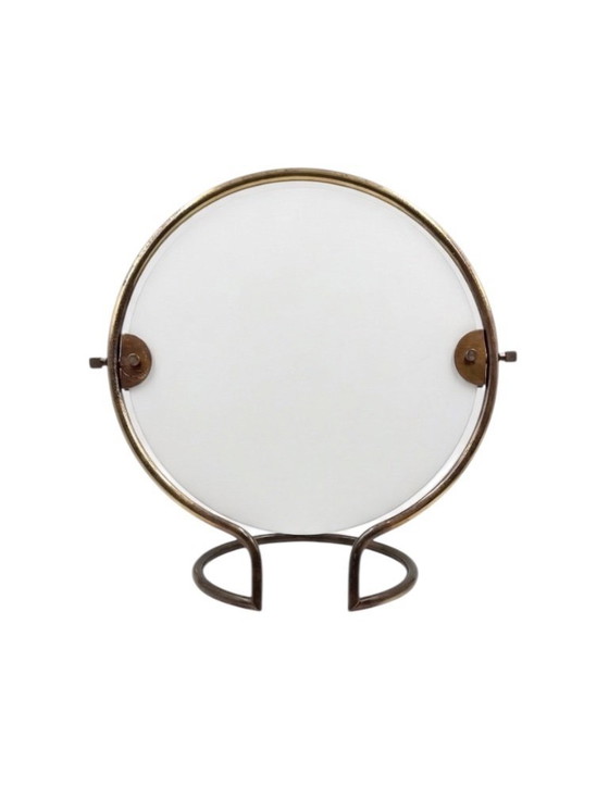 Image 1 of Tischspiegel/Schminktisch aus Messing, Italien, Mitte des 20. Jahrhunderts, 1960er Jahre