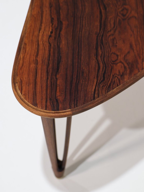 Organic Coffee table BC Møbler triangle rosewood Danish 1960s (photo 10 of 13)