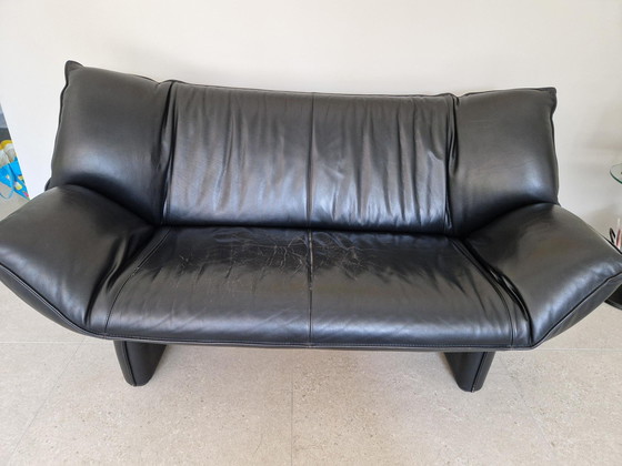 Image 1 of Canapé 2 places Leolux Tango cuir noir Senso