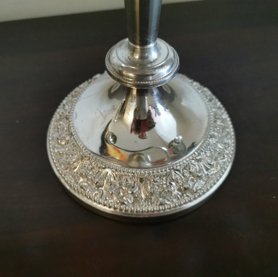 Image 1 of CHANDELIERS ANGLAIS ARGENTÉS