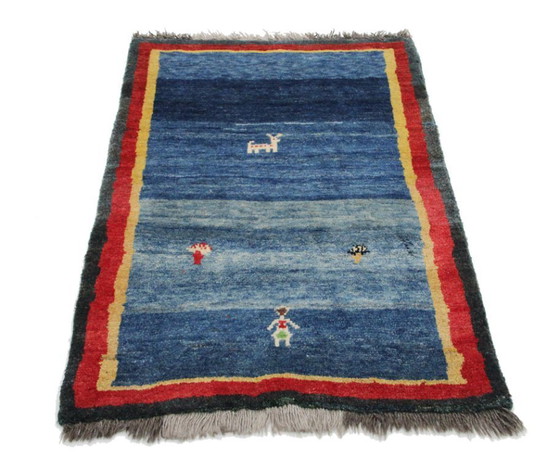 Image 1 of Original Persian Gabbeh Ghashghai Oriental Rug, 122 cm x 82 cm, Antique Natural