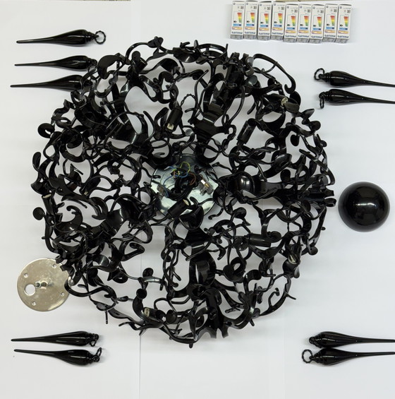 Image 1 of POTENZA DEL FIORE : FPP60BL Ø60cm, ALTO 30cm, 12xG9, NERO