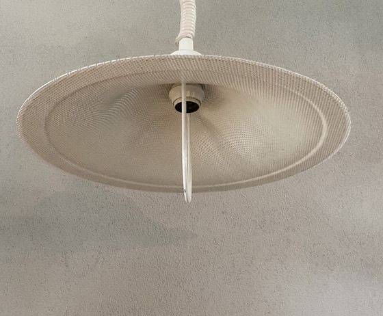 Image 1 of Vintage verstelbare hanglamp geperforeerde kap Pilastro stijl