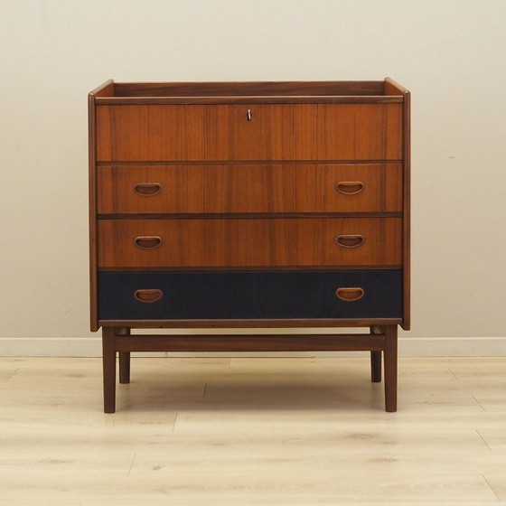 Image 1 of Tocador de teca, diseño danés, años 70, fabricado en Dinamarca