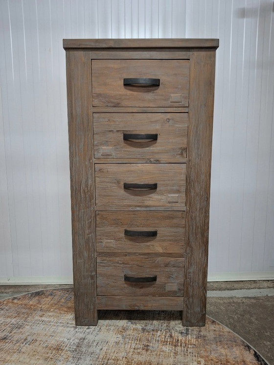 Image 1 of Cómoda de teca maciza, nueva