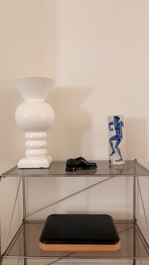 Ceramic vase signed Silvia Radu – dancer decoration, 1985