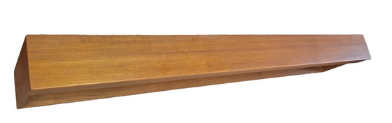 Image 1 of Credenza galleggiante extra lunga / Scaffale a muro in teak 210 cm, Danimarca anni '60