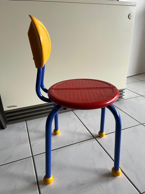 Image 1 of Puzzel kinderstoel IKEA Memphis stijl Knut Marianne Hagberg jaren 80