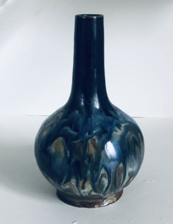 Image 1 of Art Deco Labrec flamed stoneware vase