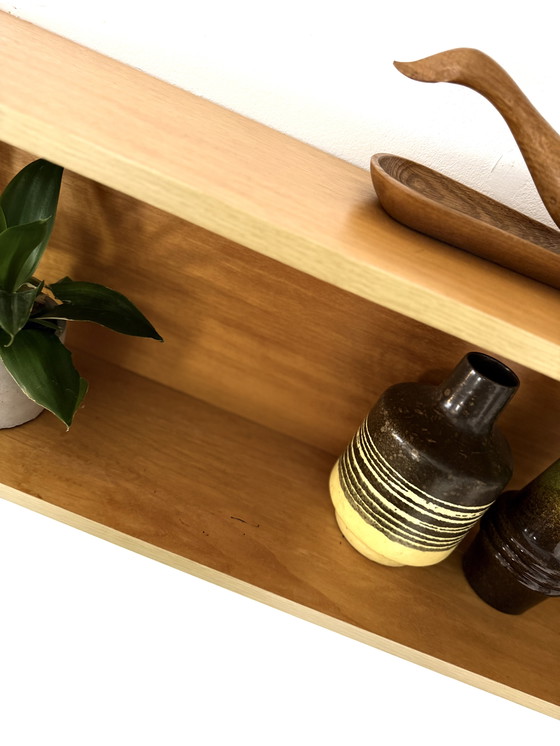 Image 1 of Étagère murale vintage en bois de hêtre, années 60