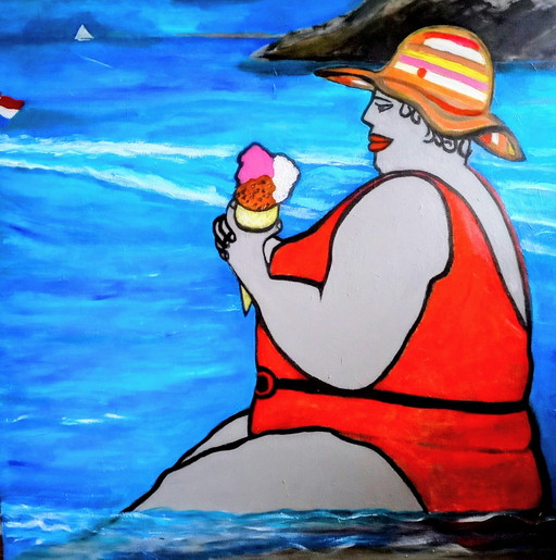 Tineke van Steenbergen Grand été ! 100 x 100 cm