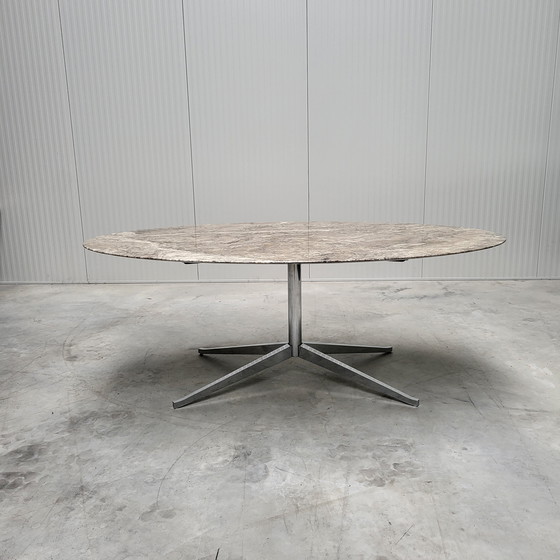 Image 1 of Florence Knoll Marble Dining Conference Table By Knoll