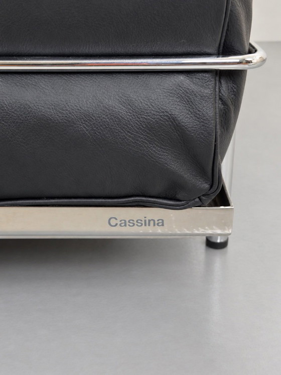 Lc2 Sofa Black Leather, Le Corbusier, Cassina, Charlotte Perriand Seats – Divani 2 posti, Metallo, Pelle (photo 6 of 11)