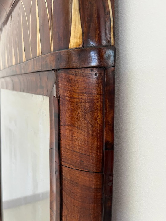 Image 1 of Cassettone - Noce - Comò con specchiera