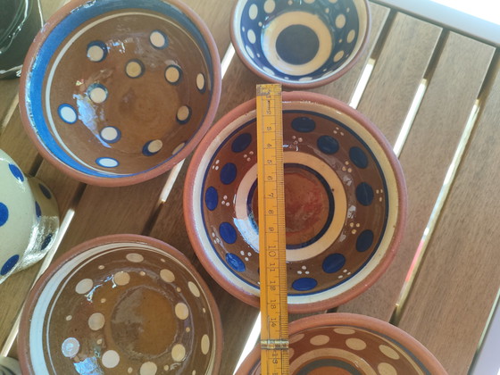 Image 1 of Set vazen/kommen Rustiek Duits Landhaus DDR Retro