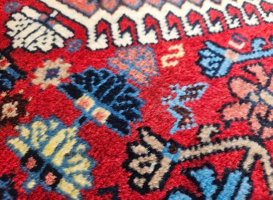 Image 1 of Hand-knotted Persian wool Yalameh rug runner Mint 81x193cm