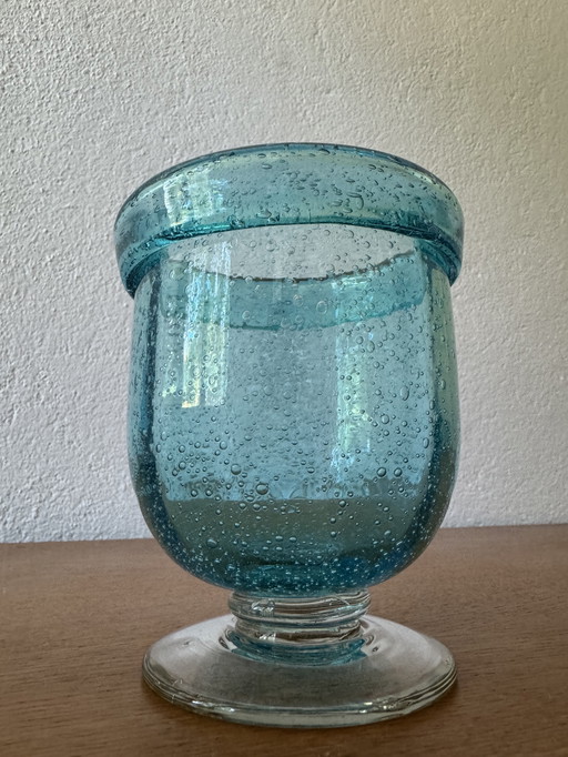 Antique bubble glass vase