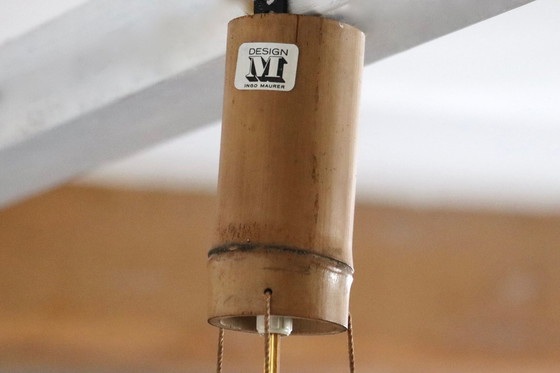 Image 1 of Lámpara de araña Ju-Yon, serie Uchiwa de Ingo Maurer para design m, Alemania, 1973.