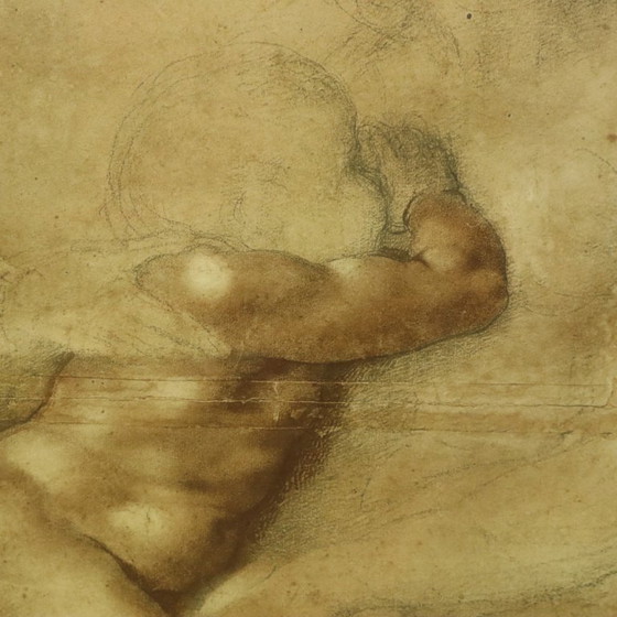 Image 1 of Impression d'art encadrée La Vierge à l'Enfant Michel-Ange