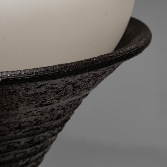 Grote Earthly keramische tafellamp van Doria Leuchten, Duitsland, jaren 70. – Tafellampen, Ceramic, Glass (photo 8 of 10)