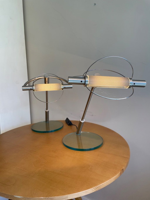 2x burgundy lamps Gradi Scrivania