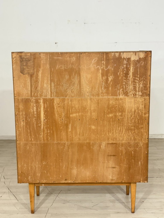 Image 1 of Mobiletto portabiancheria / credenza / scaffale / mobiletto vintage Hellerau di metà secolo