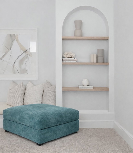 NEW Melchior pouf stool blue/green