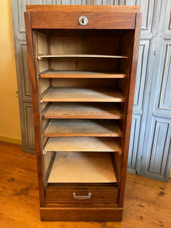 Image 1 of Armoire à volet roulant, classeur, meuble à musique, français