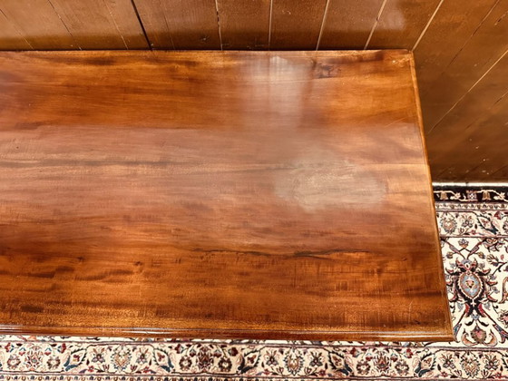 Klassiek Engelse Sidetable Bureau – Consoles, Hout, Messing (photo 14 of 14)
