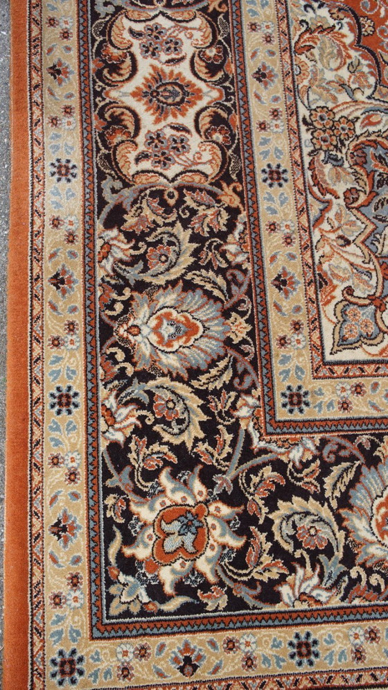 Image 1 of Vintage oosters vloerkleed met sprekende kleuren en motieven 342x249cm