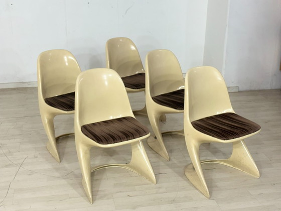 Image 1 of Set van 5 Casalino Casala stoelen / Vintage Space Age eetkamerstoelen – jaren 70