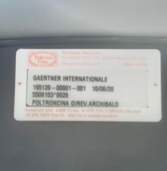 Image 1 of 4x Poltrona Frau / Archibald sedie girevoli in pelle sala da pranzo