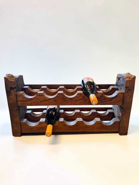 Supergaaf Brutalistisch Vintage wijnrek – Keukenaccessoires, Wood (photo 4 of 11)