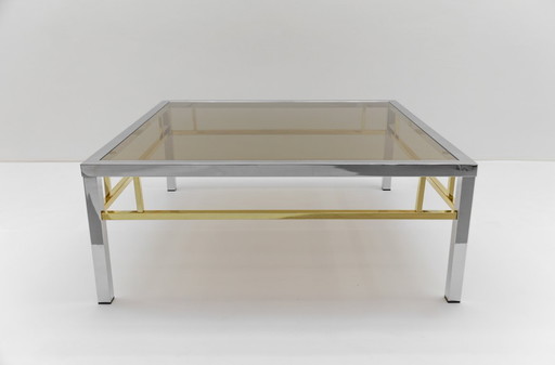 Square Bicolor Coffee Table, 1970s