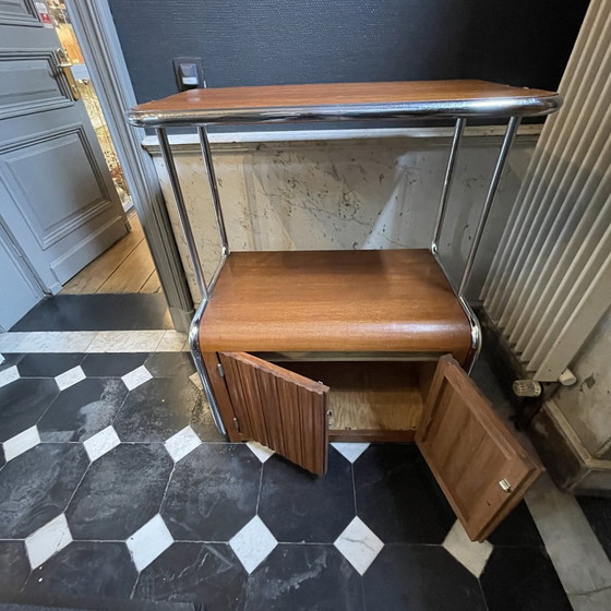 Modernistisch Art Deco Bauhaus Dressoir van Buisstaal & Hout, 1930 – Glass (photo 14 of 16)