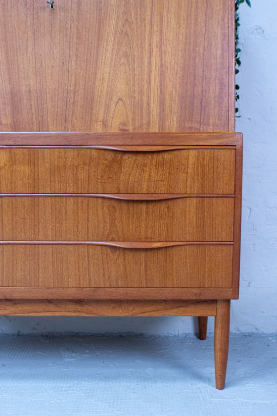 Image 1 of Scrivania da segretaria vintage in teak Erling Torvits, scrivania da scrittura danese