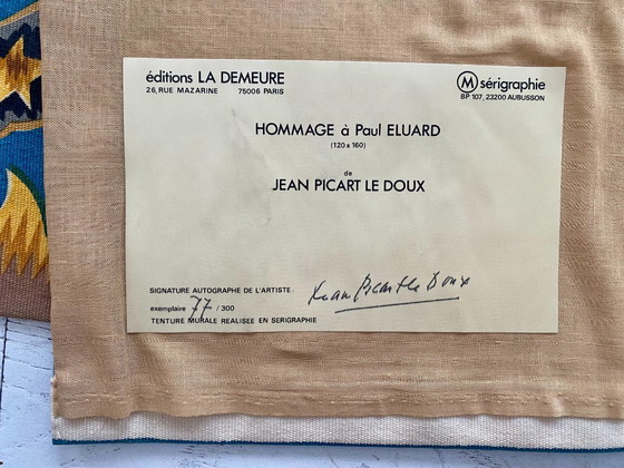Image 1 of Jean Picard Le Doux Wandteppich „Hommage an Paul Eluard“