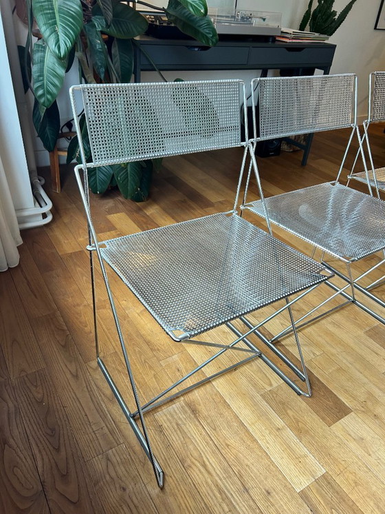 Image 1 of Nuova X-Line Chairs by Niels Jørgen Haugesen, 1977, Set of 4