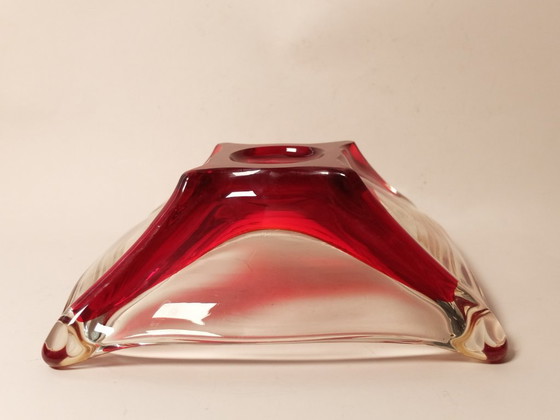 Grote Boheemse Mid-Century Kunstglas Schaal – Schalen (photo 10 of 12)