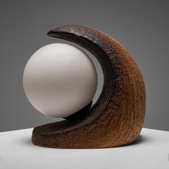 Eartly Ceramic Table Lamp by Doria Leuchten, Germany, 1970s – Glass (photo 9 of 11)