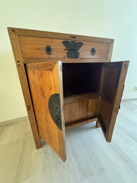 Image 1 of Antique Chinese cabinet 2 doors/2 drawers