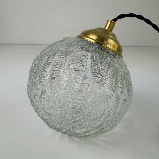 Image 1 of LOTTO DI 3 PENDENTI IN VETRO ROTONDI VINTAGE